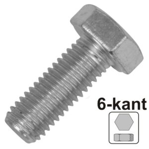 Maschinenschraube 12,0 x 25 mm M12 DIN933 galvanisch verzinkt