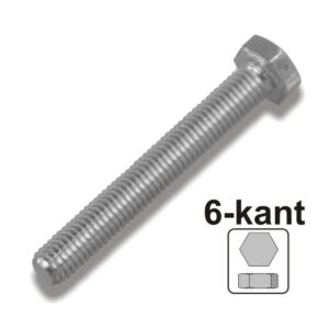 Maschinenschraube 12x160 mm M12 DIN933 galvanisch verzinkt 8.8 Sechskantschraube