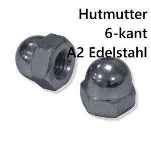 Hutmutter M14 DIN1587 6-kant aus A2 Edelstahl