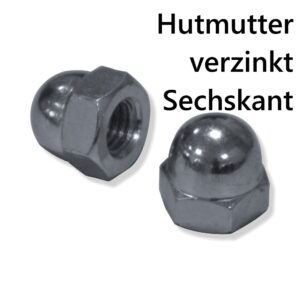 Hutmutter M14 DIN 1587 6-kant, galvanisch verzinkt
