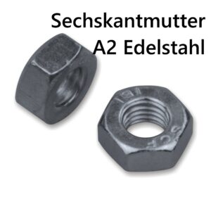 Sechskantmutter M12 DIN 934 A2 Edelstahl, Schraubenmutter